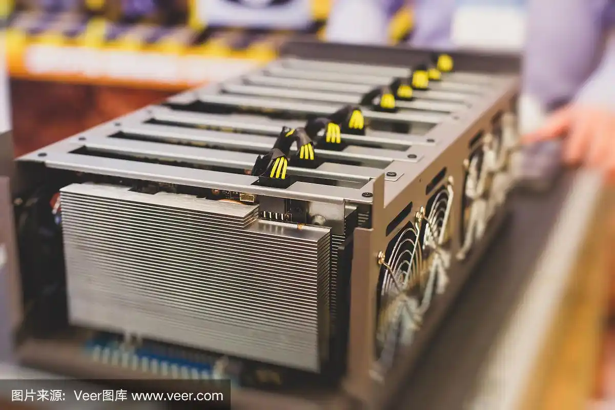 A large-scale mining farm, showcasing the concentrated computational power and advanced cooling systems.